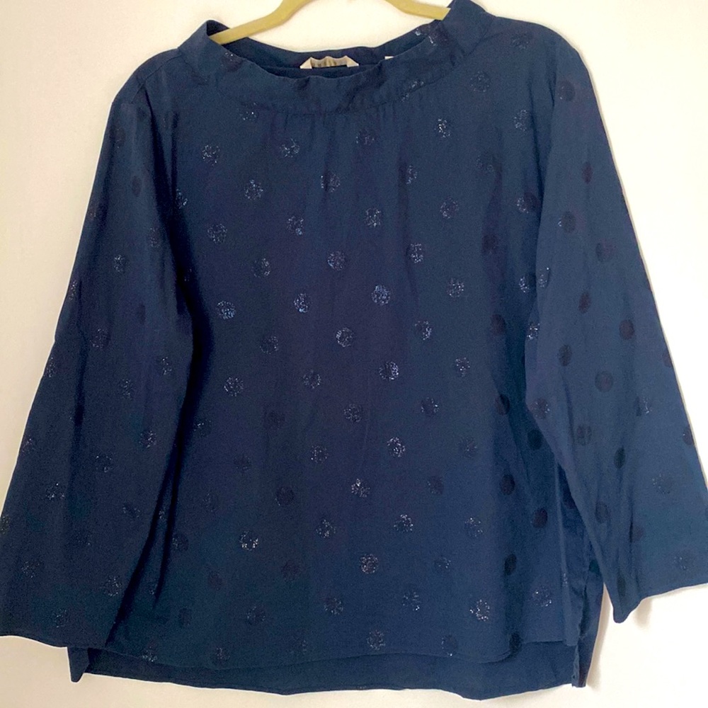 Top - sparkle dots, dark blue, by Xacus Jonna, size 50 - XL